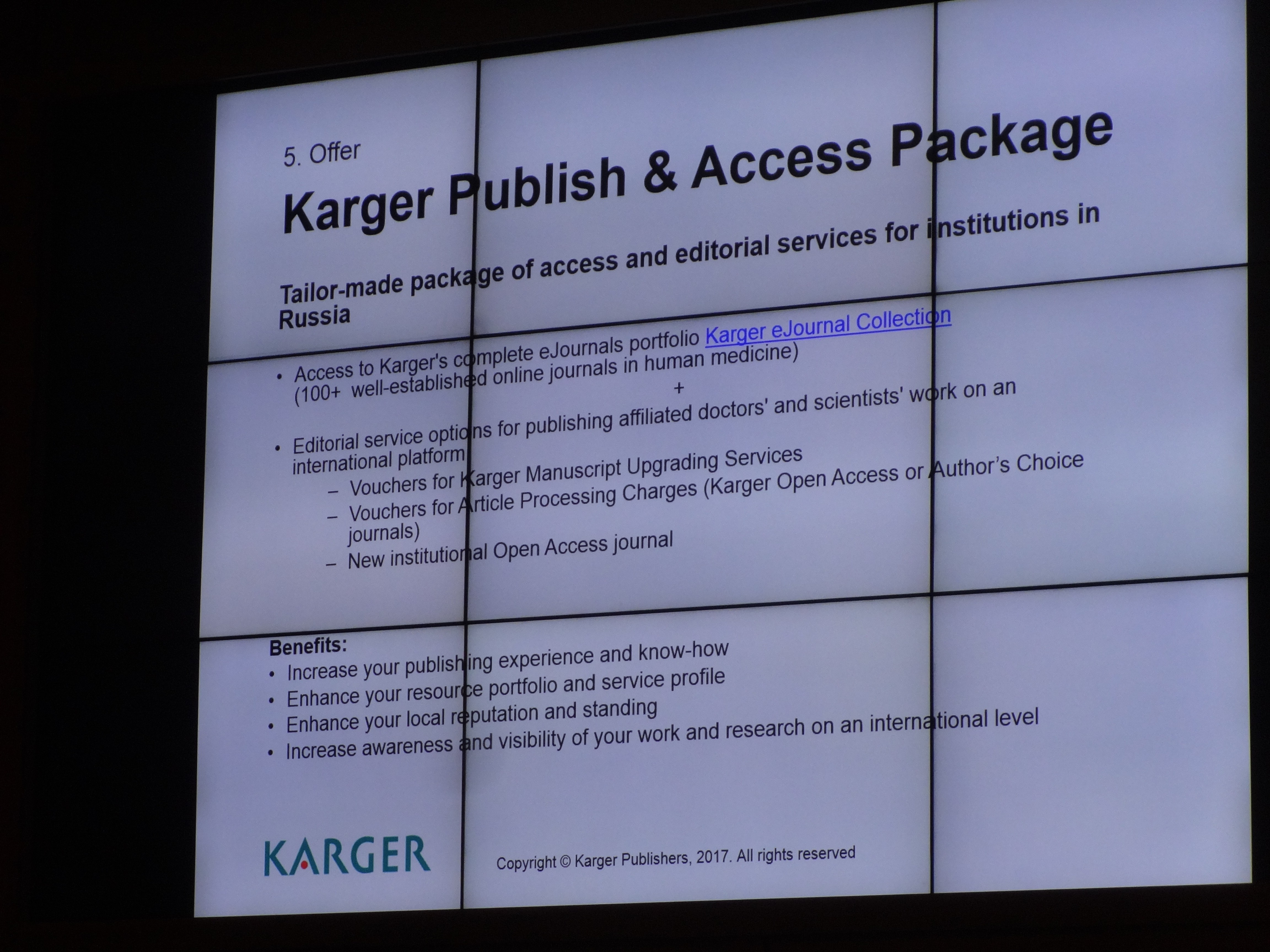 Семинар биомедицинского издательства Karger Publishers