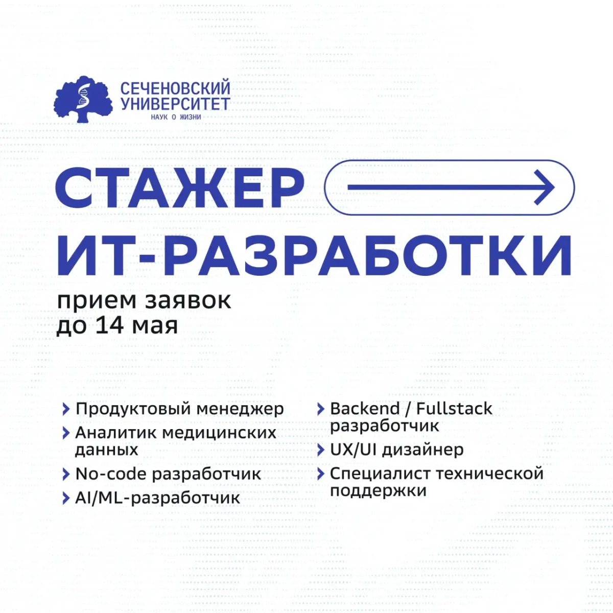 В Сеченовском Университете запустили ИТ-стажировки